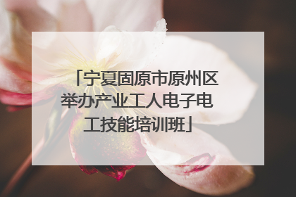 宁夏固原市原州区举办产业工人电子电工技能培训班