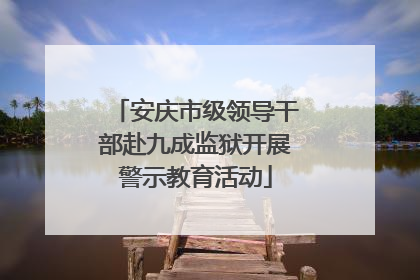 安庆市级领导干部赴九成监狱开展警示教育活动