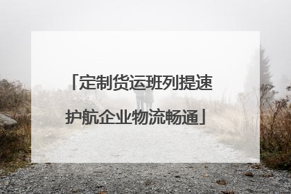 定制货运班列提速 护航企业物流畅通
