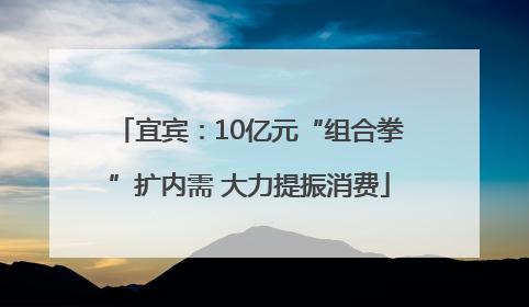 宜宾：10亿元“组合拳”扩内需 大力提振消费
