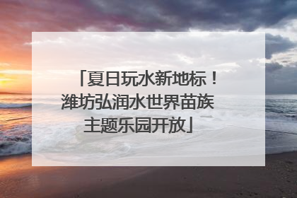 夏日玩水新地标！潍坊弘润水世界苗族主题乐园开放