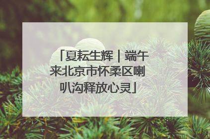 夏耘生辉｜端午来北京市怀柔区喇叭沟释放心灵