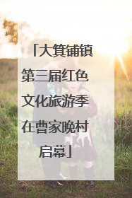 大箕铺镇第三届红色文化旅游季在曹家晚村启幕