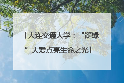 大连交通大学：“髓缘”大爱点亮生命之光