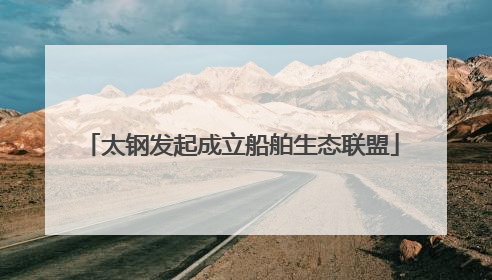 太钢发起成立船舶生态联盟