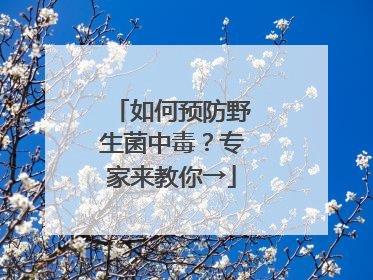 如何预防野生菌中毒？专家来教你→