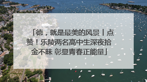 德，就是最美的风景丨点赞！乐陵两名高中生深夜拾金不昧 彰显青春正能量