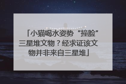 小猫喝水姿势“撞脸”三星堆文物？经求证该文物并非来自三星堆