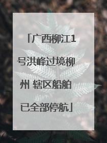 广西柳江1号洪峰过境柳州 辖区船舶已全部停航