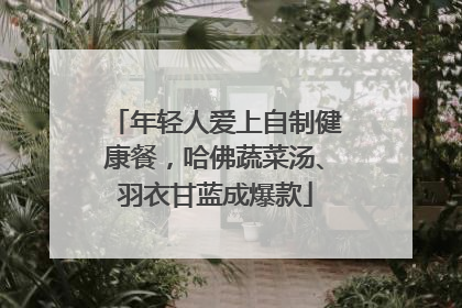 年轻人爱上自制健康餐，哈佛蔬菜汤、羽衣甘蓝成爆款