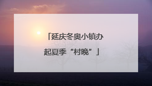 延庆冬奥小镇办起夏季“村晚”