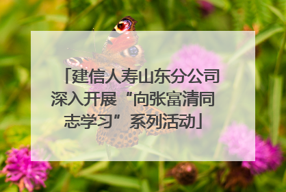 建信人寿山东分公司深入开展“向张富清同志学习”系列活动