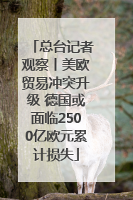 总台记者观察丨美欧贸易冲突升级 德国或面临2500亿欧元累计损失