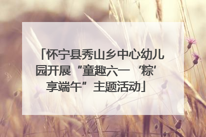 怀宁县秀山乡中心幼儿园开展“童趣六一‘粽’享端午”主题活动