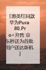 惠英红同款华为Pura 80 Pro+开售 京东秒送为首批用户送达新机