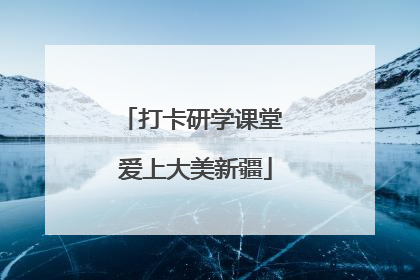 打卡研学课堂 爱上大美新疆