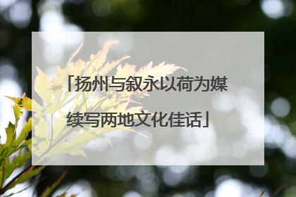 扬州与叙永以荷为媒续写两地文化佳话