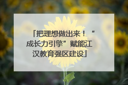 把理想做出来！“成长力引擎”赋能江汉教育强区建设