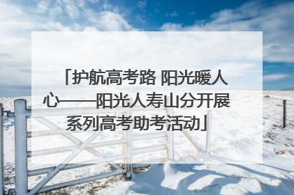 护航高考路 阳光暖人心——阳光人寿山分开展系列高考助考活动