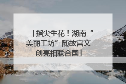 指尖生花！湖南“美丽工坊”随故宫文创亮相联合国