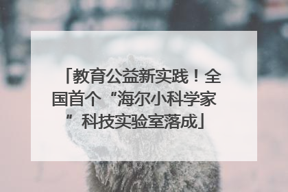 教育公益新实践！全国首个“海尔小科学家”科技实验室落成