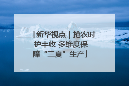 新华视点｜抢农时 护丰收 多维度保障“三夏”生产