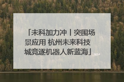 未科加力冲丨突围场景应用 杭州未来科技城竞逐机器人新蓝海
