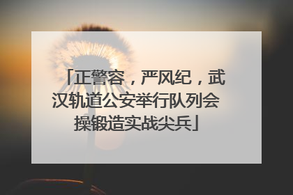 正警容，严风纪，武汉轨道公安举行队列会操锻造实战尖兵