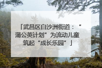 武昌区白沙洲街道：“蒲公英计划”为流动儿童筑起“成长乐园”