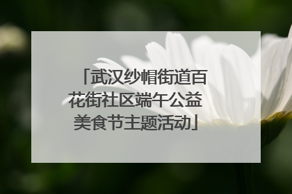 武汉纱帽街道百花街社区端午公益美食节主题活动