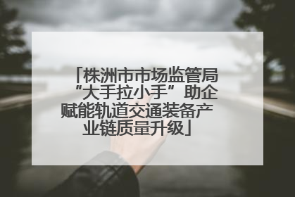 株洲市市场监管局“大手拉小手”助企赋能轨道交通装备产业链质量升级