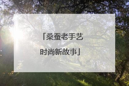 桑蚕老手艺 时尚新故事