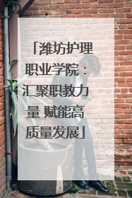 潍坊护理职业学院：汇聚职教力量 赋能高质量发展