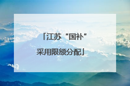江苏“国补”采用限额分配