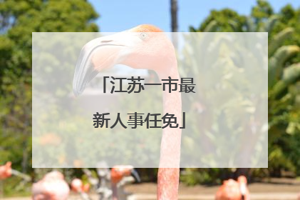江苏一市最新人事任免
