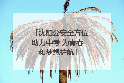 沈阳公安全方位助力中考 为青春和梦想护航