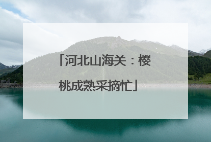 河北山海关：樱桃成熟采摘忙