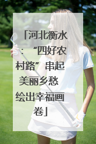 河北衡水：“四好农村路”串起美丽乡愁 绘出幸福画卷