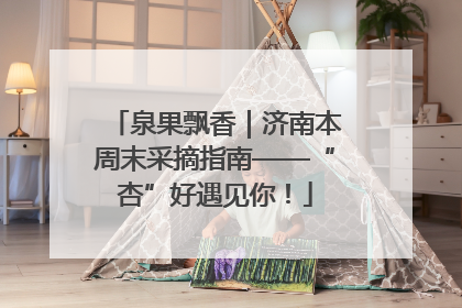 泉果飘香｜济南本周末采摘指南——“杏”好遇见你！