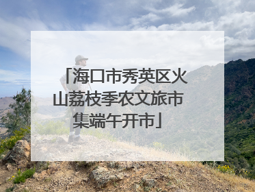 海口市秀英区火山荔枝季农文旅市集端午开市