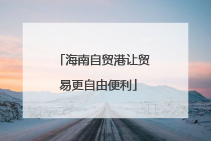 海南自贸港让贸易更自由便利