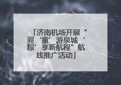 济南机场开展“翼‘童’游泉城‘粽’享新航程”航线推广活动