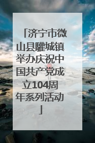 济宁市微山县驩城镇举办庆祝中国共产党成立104周年系列活动