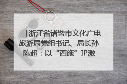 浙江省诸暨市文化广电旅游局党组书记、局长孙陈超：以“西施”IP激活全域旅游 打造县域文旅融合新标杆｜第七届全国县域旅游研究成果发布系列活动