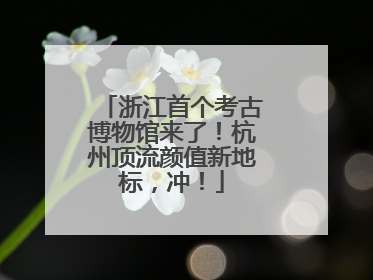 浙江首个考古博物馆来了！杭州顶流颜值新地标，冲！