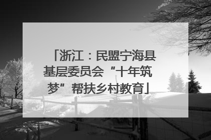 浙江：民盟宁海县基层委员会“十年筑梦”帮扶乡村教育