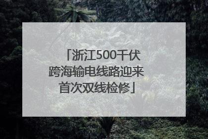 浙江500千伏跨海输电线路迎来首次双线检修