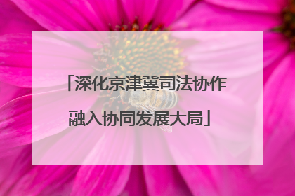 深化京津冀司法协作 融入协同发展大局