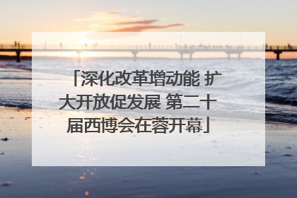 深化改革增动能 扩大开放促发展 第二十届西博会在蓉开幕