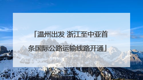 温州出发 浙江至中亚首条国际公路运输线路开通